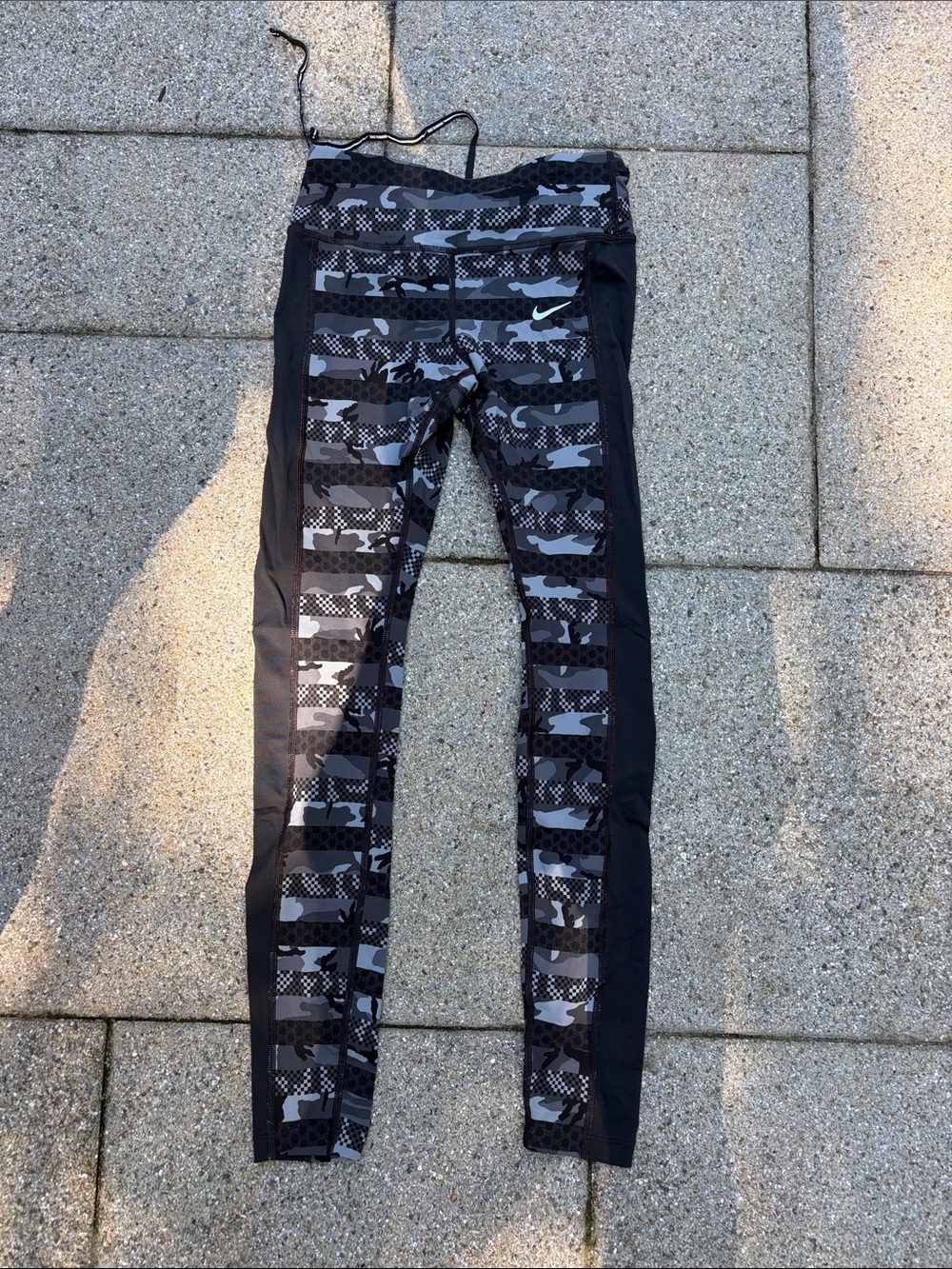 Nike Black & Gray Camo Leggings